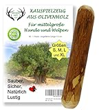 ARTISAN GIFT CO Olivenholz Kauspielzeug für Hunde 100% Natürliches (M-15 cm) 1...
