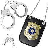 polizei Ausrüstung Set, Handschellen Kinder Polizei, Police Badge, Handschellen...