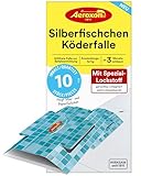 Aeroxon Silberfischfalle 10er Pack – Hochwirksame Klebefallen Silberfische,...