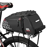 KEMIMOTO 2 IN 1 Gepäckträgertasche, 8L & Wasserdicht Fahrradtaschen für...