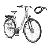 TELEFUNKEN E-Bike Damen 28 Zoll, Elektrofahrrad Frontmotor, 3-Gang...
