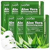 6 Stück Aloe Vera Maske Gesicht Feuchtigkeitsmaske Gesicht Aloe Vera...