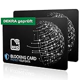 DEKRA geprüfte RFID Blocker Karte I Neuste E-Field Störsender-Technologie -...