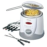 Bomann® 2in1 Fondue-Fritteuse inkl. 6 Fonduegabeln | Fondue für Schokofondue &...