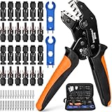 Solar Crimpzange Set für 2.5/4/6mm² PV Kabel,14 Paar Kabelstecker,12 Paar...