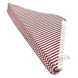 Spitztüten aus Papier Rot-Weiß Gestreift – 100 Stück auf Schnur – 125g...