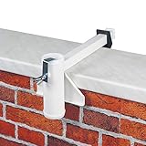 Videx Sonnenschirmhalter Balkon-Mauerbrüstung weiß, Ø Schirmstock bis 40 mm,...