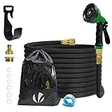 VOUNOT® Flexibler Gartenschlauch 15 m, Flexibel Wasserschlauch Dehnbarer mit 10...