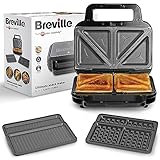 Breville 3-in-1 Ultimativer Sandwichmaker | Extra tiefe Platten für Sandwiches,...