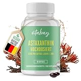 Vitabay Astaxanthin Hochdosiert VEGAN - 90 Astaxanthin Softgel Kapseln -...