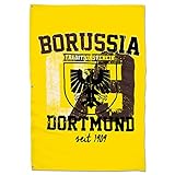 Borussia Dortmund BVB-Hissfahne mit Stadtwappen, 100x150cm, Schwarz/gelb