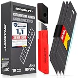HASKYY Cuttermesser Abbrechklingen Ersatzklingen 50x SK5 Klingen 18mm aus...