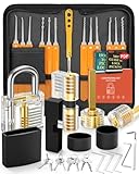 Eventronic Lockpicking Set, 36 Stück Dietrich Set mit 4 Transparentem...