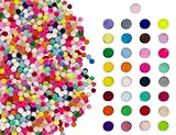 Lhbwhiz 500 Stück Bunte Pompons,Mini Pompons Bunt,Bälle zum Basteln,Hoch...