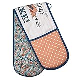 Premier Housewares Doppelter Ofen-Handschuh, hübsche Sachen, 100% Baumwolle