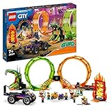 LEGO 60339 City Stuntz Stuntshow-Doppellooping Set, inkl. Rampe, Monstertruck,...