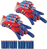 2 Set Spider Launcher Handschuhe,Spiderman Handschuhe,Handgelenk Spielzeug...