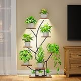 BACEKOLL Pflanzenständer mit Wachstumslicht - 8 Ebenen Blumenständer 126cm...