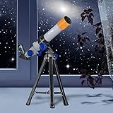 Bresser Junior kompaktes Kinder-Teleskop 40/400 mit Tischstativ für Kinder ab 8...