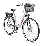 TELEFUNKEN City E-Bike 28 Zoll für Damen & Herren | Pedelec mit Frontmotor &...