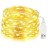 Led Lichterkette mit USB, 10M 100LED Wasserdicht Kupferdraht lichterkette mit...