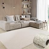 MY-RUG Teppich Shaggy Star Hochflor rechteckig Creme 230 x 160 cm -...