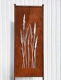Edelrost Sichtschutz Gräser Motiv 162 cm x 53 cm Paravent zum Stecken...