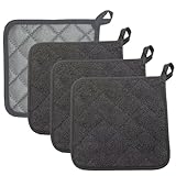 Sthrucrack 4er Set Topflappen Topflappen Küche Hitzebeständig 550℉ 20CM*20CM...