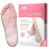 JVR Fußmaske, 3 Paar Milchsäure Fußpeeling Maske, Feuchtigkeitsspendende...