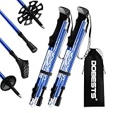 DOBESTS Wanderstöcke, Nordic Walking Stöcke Aluminium, mit extra Gummipuffer...