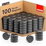 GAUDER Magnete für Magnettafel (12mm x 5mm) | 100x Starke Magnete für...