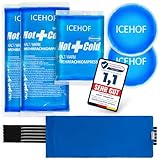 ICEHOF Kühlpads (5x) mit Vlies-Hülle - Kuschelweich, lange Kühldauer,...