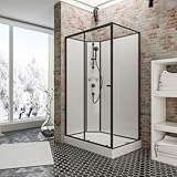 Schulte Fertigdusche Komplettdusche 120 x 90 cm Duschtempel Ibiza, 5 mm...