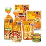 STEINER's Low Carb Kennenlern Box | 79-99% weniger Kohlenhydrate | Fusilli, Brötchen & Rührkuchen Backmischung | Inkl. Avocado Topping | Ballaststoffreich, Eiweißreich, low calorie Lebensmittel