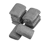 Gobesty Stahlwolle, 9 Stück Drahtwolle, Reinigungspads, Stahlwolle, feine...