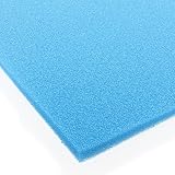 VIALIA Filterschaum blau 50x50x2 cm PPI 30 fein, Filtermatte Teich und Aquarium,...