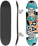 WeSkate Skateboard Komplettboard 79x20cm Holzboard für Anfänger mit ABEC-7...