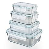 GOURMETmaxx Glas-Frischhaltedosen Klick-it 4er Set | Als Brotdose oder für Meal...