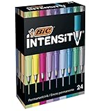 BIC Intensity Pastell Marker, in 24 verschiedenen Metallic- und Pastellfarben,...