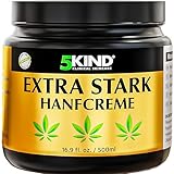 5kind Extra Starke Hanfcreme 500ml - Hochkonzentriertes Hanföl und Arnika-Creme...