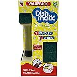 Dishmatic Vorteilspack-Set – 1 x nachfüllbarer Spülmittel-Spendergriff mit 6...