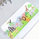 Moocuca rutschfeste Kinder Badewannenmatte (100x40CM), Meerestier Bild Badematte...