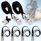Aatpuss 6 Stück Fahrrad Pedalriemen, Bike Pedal Straps Schwarz, Fahrrad...