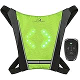 Maclean MCE420 Sicherheitswarnweste mit LED Blinker Rucksack mit Einstellbaren...