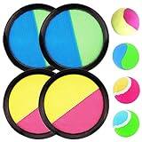 Klettballspiel, Klettballspiel für Kinder mit 4 Klett Ball Paddle und 4...