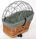 Tigana - Hundefahrradkorb für Gepäckträger aus Weide Natur 56 x 36 cm mit...