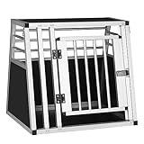 EUGAD Hundetransportbox Alubox, Autotransportboxen für kleine/mittlere Hunde...