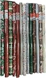 10 Rollen Weihnachts-Geschenkpapier – Hochwertige & festliche Designs –...
