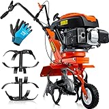 MASKO® Benzin Gartenfräse MK-909 Motorhacke 2,2kW (3PS) 139ccm | Ackerfräse...