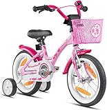 PROMETHEUS BICYCLES Kinderfahrrad ab 4 Jahren - Mädchenfahrrad 14 Zoll Kinder...